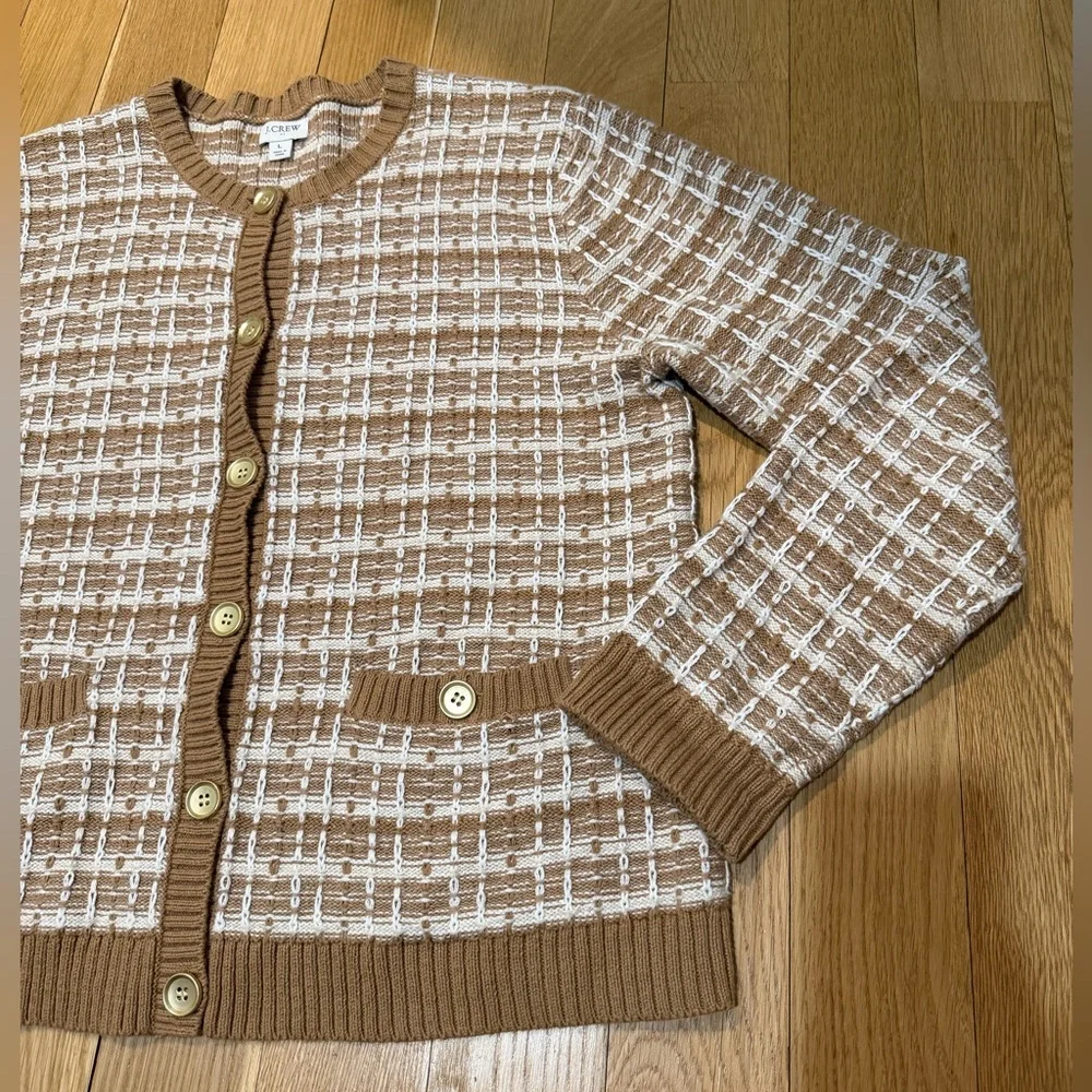 J. Crew Tweed Lady Cardigan Sz Large Preppy
